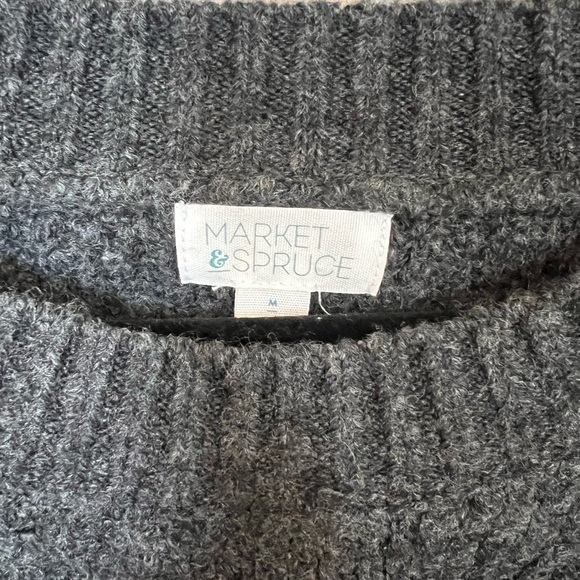 Market & Spruce Charcoal Knit Pullover - Picture 2 of 3